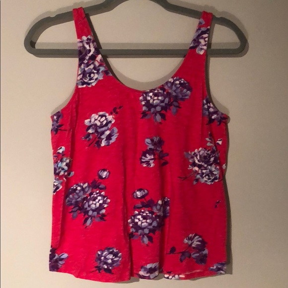 Garage Red and Purple/Blue Floral Tank - Picture 3 of 4